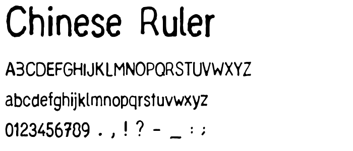 Chinese Ruler font